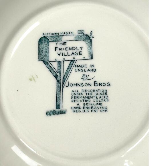 Johnson Bros Friendly Village England Vintage Autumn Mist 8.5" Serving Bowl - Picture 6 of 6